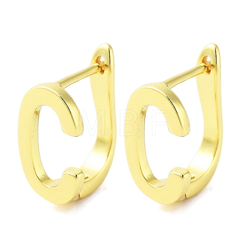 Brass Letter Stud Earrings for Women EJEW-A038-01C-G-1