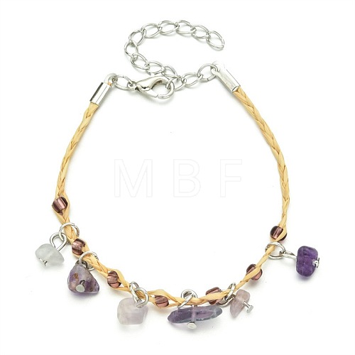 Boho Multicolor Beads Gravel Woven Anklets NI3563-5-1