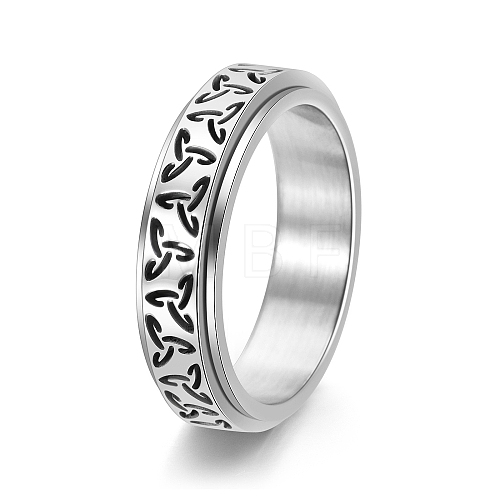 Rotatable Titanium Steel Finger Ring PW-WGB0425-03-1