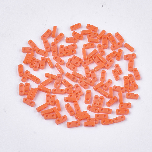 2-Hole Opaque Glass Seed Beads SEED-S023-21A-02-1