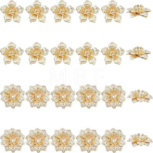 24Pcs 2 Style Brass Beads FIND-FH0004-18-1