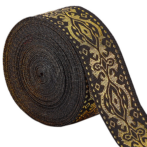 Gorgecraft Ethnic Style Polyester Silk Grosgrain Ribbon OCOR-GF0001-79B-1