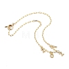 Brass Micro Pave Clear Cubic Zirconia Pendant Necklaces NJEW-JN03021-2