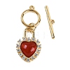 Natural Carnelian Toggle Clasps KK-P283-39G-2