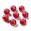 Spray Painted ABS Plastic European Beads KY-G033-01B-04-1