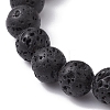 Dyed Colorful Natural Lava Rock Beaded Stretch Bracelets BJEW-JB09683-01-4