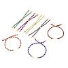 7Pcs Polyester Braided Round Cord Slider Bracelet Making MAK-TA0001-39B-1