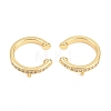 Brass Micro Pave Clear Cubic Zirconia Ear Cuff Findings KK-Z158-06G-1