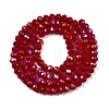 Electroplate Opaque Solid Color Glass Beads Strands EGLA-A044-P4mm-L02-3