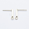 Long-Lasting Plated Brass Stud Earring Findings KK-K204-163G-NF-1