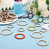 CHGCRAFT 150Pcs 4 Style Unfinished Wood Linking Rings WOOD-CA0001-76-5