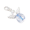 Heart Angel Alloy & Acrylic Pendant Decorations HJEW-JM04595-5