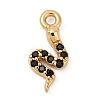 Brass Micro Pave Cubic Zirconia Charms KK-G526-04G-1