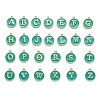 Initial Letter A~Z Alphabet Enamel Charms ENAM-X0018-15-1