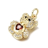 Brass Micro Pave Colorful Cubic Zirconia Pendants CU-L001-18G-01-2
