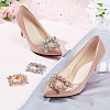 4Pcs 2 Colors Alloy Crystal Rhinestone Wedding Shoe Decorations FIND-CP0001-41B-4