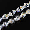 Electroplate Transparent Glass Beads Strands EGLA-N020-03A-1