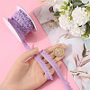 10 Yards Polyester Elastic Lace Trim SRIB-WH0011-121B-3