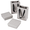 2Pcs Square Paper Jewelry Display Cases CON-TA0001-39F-02-1