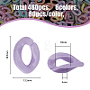 480Pcs 6 Style Opaque Acrylic Linking Rings OACR-HY0001-06-2