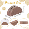 100Pcs Half Round Wood Name Card Holder DJEW-WA0001-07B-2