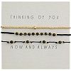 3Pcs 3 Styles Natural Golden Sheen Obsidian & Brass Round Beads Adjustable Bracelets & Brass Round Beads Stretch Braclets for Women TQ6408-3-2