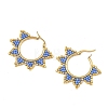 Glass Beaded Hoop Earrings EJEW-MZ00750-01-3