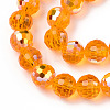 Transparent Electroplate Glass Beads Strands EGLA-N012-001-B04-3