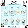 Alloy Enamel Panda Pendant Stitch Markers HJEW-AB00267-2