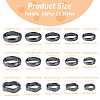 15Pcs 15 Styles Synthetic Hematite Plain Band Finger Rings RJEW-BY0001-01-3