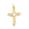 Brass Micro Pave Cubic Zirconia Pendants KK-F938-24C-G-1