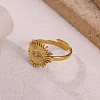 304 Stainless Steel Rhinestone Cuff Open Rings FS-WG47458-01-3