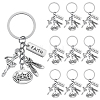 20Pcs Alloy Charm Keychains KEYC-SC00026-1