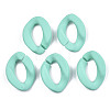 Opaque Spray Painted Acrylic Linking Rings X-OACR-S036-001A-I16-1