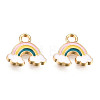 Light Gold Plated Alloy Charms LS-X-ENAM-T009-06-1
