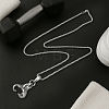 2Pcs 2 Colors Stainless Steel Boxing Glove Pendant Box Chain Necklaces for Men NJEW-HY0001-09A-4
