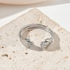304 Stainless Steel Cuff Open Rings for Women RJEW-L341-05B-P-2