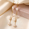 Nuggets 304 Stainless Steel Tassel Hoop Earrings XA0550-2