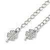 Brass Micro Pave Cubic Zirconia Ends with Chains KK-U043-04P-2