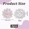 2Pcs Glass Hotfix Rhinestone DIY-GF0013-36A-2