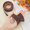 2M PVC Double Face Imitation Leather Ribbons SRIB-WH0011-127B-02-3