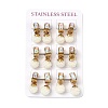 Round 201 Stainless Steel Hoop Earrings EJEW-D354-20G-4