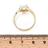 Brass Micro Pave Clear Cubic Zirconia Cuff Open Rings CU-CBA5C10-01G-5