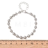 Brass Ball Link Chain Bracelets for Women BJEW-H640-02A-P-5