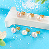 6Pcs 3 Colors Natural Cultured Freshwater Pearl Stud Earrings EJEW-TAC00027-7