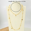Brass Heart Fringe Satellite Chain Long Necklaces for Women XF0394-3-3
