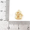 Brass Micro Pave Clear Cubic Zirconia Charms KK-Z151-18G-B-3