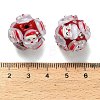 Christmas Theme Polymer Clay Rhinestone Beads with Resin X-RESI-Z045-01C-3