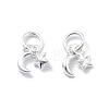 Fine Silver Moon Star Charms X-STER-D302-02S-1