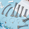 200Pcs 8 Styles 304 Stainless Steel Cable Wire Keychains AJEW-WA0003-97-4